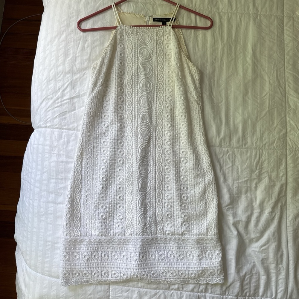 White House Black Market White Lace Dress